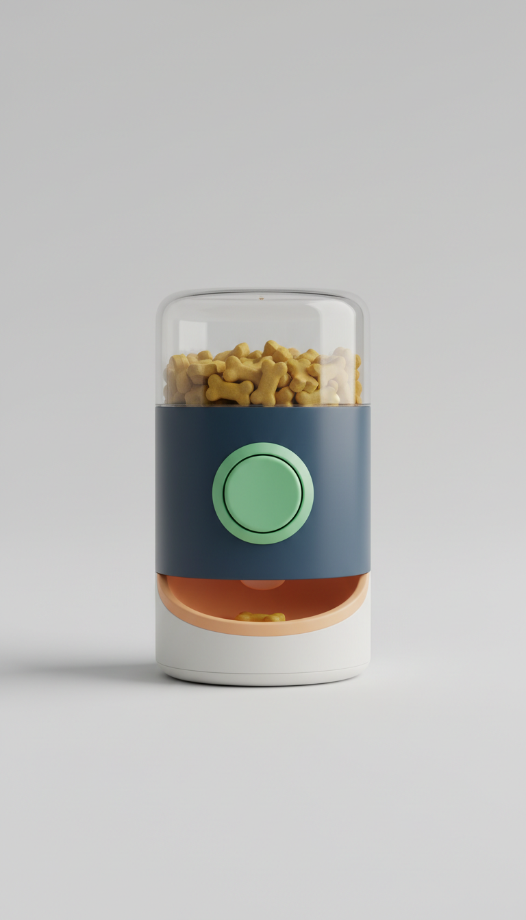 Dog treat dispenser with wobble base