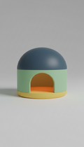 Small animal hideaway hut with plush lining