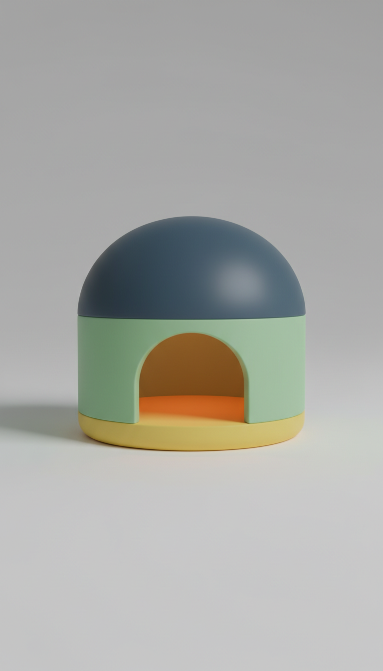Small animal hideaway hut with plush lining